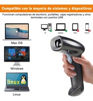 Escáner de Código de Barras Inalámbrico 2D WHS-22, Lector de Códigos QR con Bluetooth 2.4G y USB, Carga Tipo-C para Punto de Venta, Supermercado y Almacén