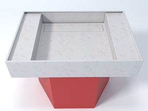 Fregadero Rectangular Individual de Superficie Sólida Moderna de Alta Calidad de Fábrica Vietnamita (Marca Hi-Macs) - Product Image 2