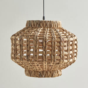 Luces de araña de jacinto de agua tejidas a mano para la decoración del hogar candelabros ecológicos precio más barato - Product Image 3