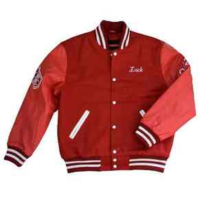 Veste de baseball en laine universitaire personnalisée de haute qualité pour hommes veste Letterman brodée avec manches en cuir veste universitaire pour hommes - Product Image 5