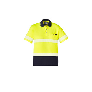 Ruban haute visibilité de qualité supérieure Construction à manches courtes Ruban réfléchissant Pull Over T-shirt de travail avec logo personnalisé - Product Image 3