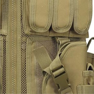 Chaleco táctico de caza multicolor de alta calidad, de concha de pana Material/Tela de malla, cierre de cremallera, múltiples bolsillos, malla interior - Product Image 5