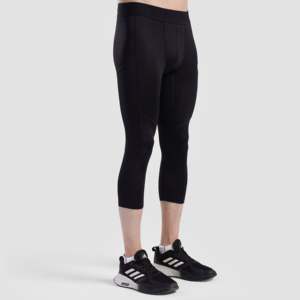GA Compression Men's 3/4 <b>Pants</b> 2.0 <b>Black</b> Leggings - Product Image 5