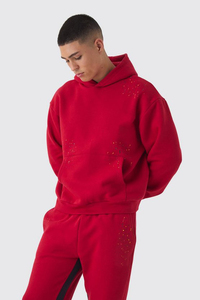 เสื้อวอร์มผ้าฝ้าย100% ไหล่ตกและกางเกงขายาวออกแบบโลโก้ได้ตามที่ต้องการ - Product Image 3