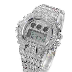 Reloj de lujo de Plata de Ley 925 de diseño único para hombre, Diamante completo, moissanita helada con oro blanco, estilo HipHop, reloj antiguo - Product Image 2