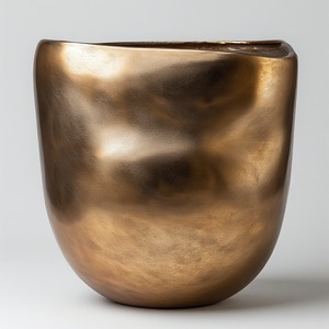 Premium Hammered <b>Copper</b> Finish Metal <b>Vase</b> With Modern Round Shape Ideal For Stylish Homes And Wedding Decoration - Product Image 6