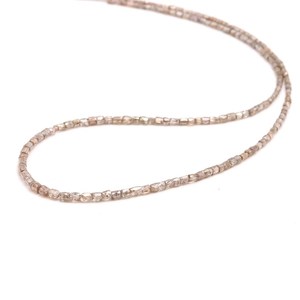 Lustre 100% Natural RARE Champagne Diamond Tube 15 Inch Jewelry Making <b>Stone</b> <b>Beads</b> Third Party Appraisal Certified Rajasthan - Product Image 4
