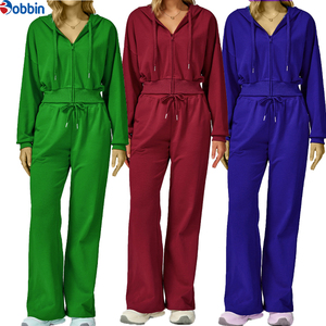 Conjunto Deportivo de 2 Piezas para Mujer, Personalizado con Logotipo, para Correr al Aire Libre en Invierno, con Capucha y Cremallera, Ropa Deportiva de Invierno - Product Image 1