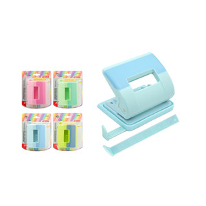 Perforateur à 2 trous de couleurs pastel avec guide d'alignement en plastique et métal - Product Image 1