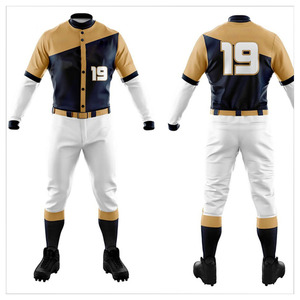 OEM Wholesale Custom High Quality Breathable Quick Dry Men's Adult Baseball Uniform <b>Sets</b> Custom Logo Printing Heat-Transfer - Product Image 4