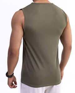 Streetwear nueva moda sólido sin mangas deportes camiseta personalizada hombres correr Fitness gimnasio chalecos camisa para hombres - Product Image 4