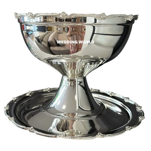 Stainless Steel Chcoolate Bowl With Plate High Quality Table Decoration Tabletop Luxury New <b>Fancy</b> <b>Chocolate</b> Bowl - Product Image 2