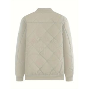 2024 O-Neck Nylon Bomber <b>Jacket</b> <b>Men</b> High Quality <b>Smart</b> Casual Top Zipper Closure Winter Wear Spring Canvas Fabric Plain Dyed OEM - Product Image 2