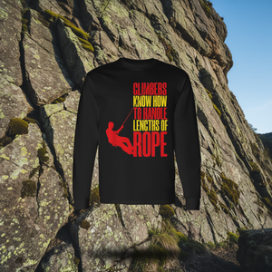 Gli alpinisti sanno come gestire i nastri di corda lunghi - T-shirt a maniche lunghe - Product Image 3