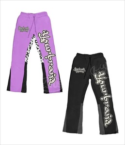 Ensemble de survêtement évasé à logo personnalisé 100% coton pour pantalon de survêtement et sweat à capuche à imprimé bouffant pour l'hiver - Product Image 2