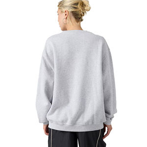 Sweat-shirt à manches longues pour femme, décontracté, en polaire, imprimé, avec poche kangourou, logo imprimé sur le devant - Product Image 4