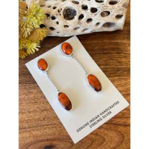 Pendientes Colgantes de Ostra Espinosa Hechos a Mano por Navajo, Joyería de Moda - Product Image 3