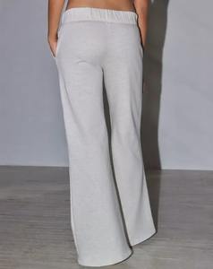 Pantalones de mujer de alta calidad, pantalones de chándal acampanados con estampado de logotipo personalizado de Color sólido de alta calidad, algodón de rizo polar - Product Image 6