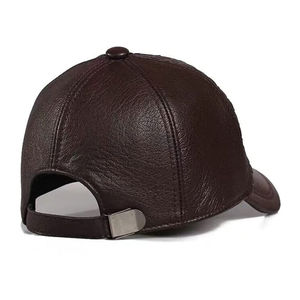 Prix abordable quantité minimale de commande bas Conception personnalisée casquettes en cuir pour hommes Vêtements de mode Meilleures ventes Casquettes en cuir pour hommes de couleur unie Service OEM - Product Image 5