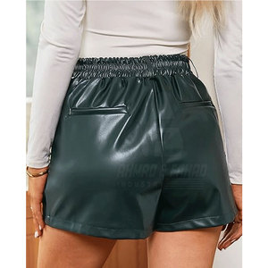 Shorts en cuir pour femmes écologiques, taille mi-haute, confortables, séchage rapide, respirants, coupe-vent, personnalisables, logo personnalisé, décontractés pour l'été - Product Image 2