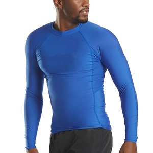 Chemise de gymnastique à Compression unie pour hommes adultes garçons Mma Rashguard léger Rash Guard manches complètes hommes Rush Guard - Product Image 1