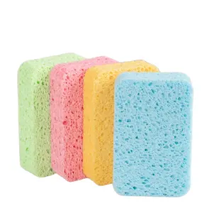 Multi Color Biodegradable Cellulose Sponge Kitchen Cleaning Foam Magic Sponge