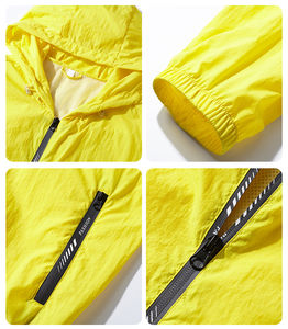 Abrigos de nailon cortavientos a la moda con logotipo personalizado chaquetas de colores personalizadas de primavera chaqueta impermeable con cremallera para hombre - Product Image 4