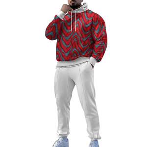 Survêtement streetwear pour homme, coupe ample, en polyester et coton léger 220g, imprimé, délavé à l'acide, couleur unie, personnalisable - Product Image 6