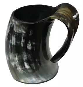 Precio atractivo de la taza de cerveza sostenible de cuerno hecho a mano Natural de alta calidad, taza de cuerno para beber vikingo de artesanía creciente - Product Image 3