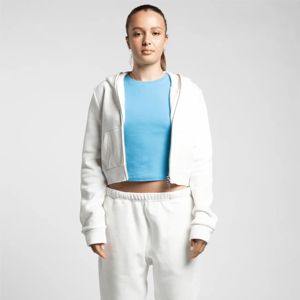 Sweat à capuche zippé court pour femmes de haute qualité, confortable et élégant, parfait pour les vêtements décontractés et les entraînements - Product Image 2
