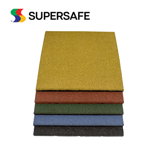 Dalles de sol en caoutchouc insonorisantes, résistantes aux UV, à haute élasticité et durables, 500x500mm, épaisseur 15-100mm pour - Product Image 3