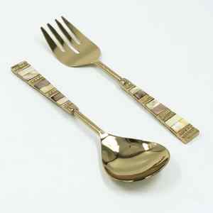 Ensemble de couverts unique et élégant en acier inoxydable vaisselle en résine et en métal décoration de table élégante design étonnant - Product Image 5