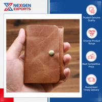 Nexgen Exports, premier exportateur indien, porte-cartes de crédit en cuir véritable pour homme, style vintage, qualité supérieure, fermeture à fermoir.