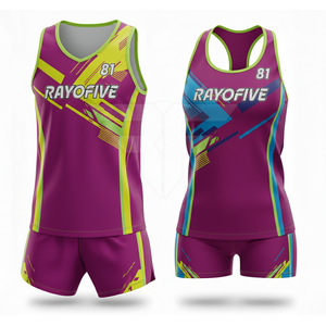 Uniforme Deportivo Transpirable de Color Sólido 100% Poliéster Antibacteriano Ligero para Atletismo, Nuevo Diseño con Logotipo Personalizado - Product Image 4