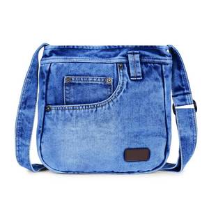 Sac à main en jean avec logo personnalisé, vêtements décontractés, léger, écologique, sac fourre-tout en jean pour femmes - Product Image 1