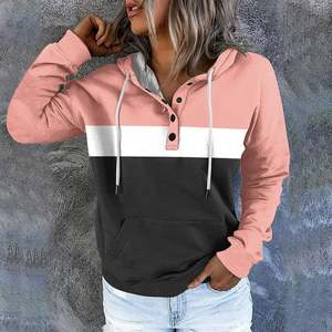 Sudadera con Capucha Extra Grande para Mujer, Manga Larga, Secado Rápido, Informal, al por Mayor, Sudadera Ligera con Capucha para Mujer - Product Image 6