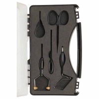 Kit completo de herramientas para atado de moscas, incluye bobinador, tijeras, apilador de plumas, moscas de pesca para pescadores.