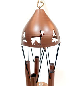 Campana de Viento de Metal para Exteriores, Diseño Rústico de Ciervo, Decoración Colgante para Jardín - Product Image 3