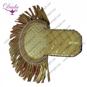 Épaulettes de planche d'épaule en tissu à coudre brodé de haute qualité fil d'argent Guff Pride - Product Image 6