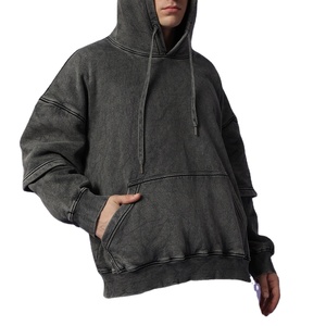 Sweat à capuche personnalisé OEM pour homme en molleton 100 % coton – Écologique, séchage rapide, respirant, anti-boulochage, coupe-vent, anti-plis, 430g - Product Image 6
