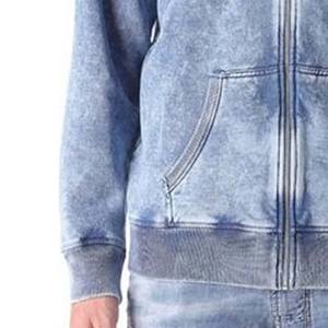 Manufacturer High Quality Hoodies Men Acid <b>Wash</b> Blank Custom Oversized Full Zip Us Male Denim Hoodies Custom Logo Printing <b>Boys</b> - Product Image 3