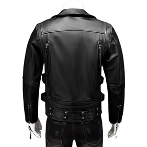 Vestes en cuir de moto au design personnalisé, fermeture éclair, vêtements de sport, grande taille, coupe-vent d'hiver, vestes décontractées de plein air, mode - Product Image 6