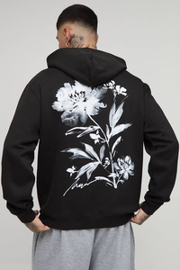 Vente en gros de sweats à capuche pour hommes de haute qualité, 100% coton, coupe classique, luxe, uni, teinture unie, pour l'hiver - Product Image 2