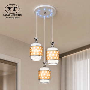 Three <b>Light</b> Modern Iron <b>Chandelier</b> With Adjustable Height E27 Bulbs For Dining Room Kitchen Island Living Room And Cafe - Product Image 1