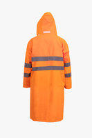 TOYTEX Imperméable long unisexe réutilisable, imperméable et réfléchissant, avec ou sans capuche, pour le camping et les activités de plein air, en polyester
