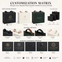 Boîte cadeau magnétique rigide pliable noire mate personnalisée de luxe haut de gamme avec poignée, impression partielle UV et logo en feuille d'argent et d'or