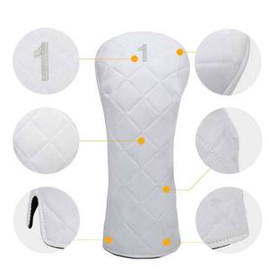 Customized Color High Quality Waterproof Pu Leather <b>Golf</b> Driver <b>Head</b> <b>Covers</b> Customized Design Embroidery Logo Durable Zipper - Product Image 3