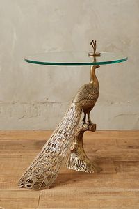 Mesa de estilo de lujo con patas de animales con tapa de cristal multifuncional, mesa de centro de té pequeña de Metal y mesa auxiliar de acento - Product Image 6