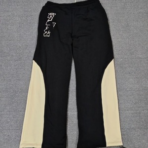 Pantalones Deportivos de Felpa Francesa de Color Personalizado para Hombre, Pierna Recta, Algodón Grueso, Cintura Media, Cierre Elástico, Estilo Casual con Parches - Product Image 3