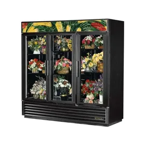 True GDM-72FC-HC~TSL01 Electric Floral Display Cooler with 3 <b>Swing</b> Glass Doors 72 Units - Product Image 1